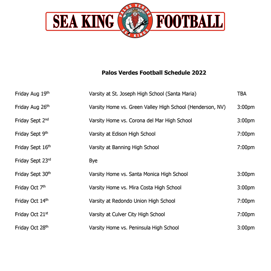 PVHS Football Schedule